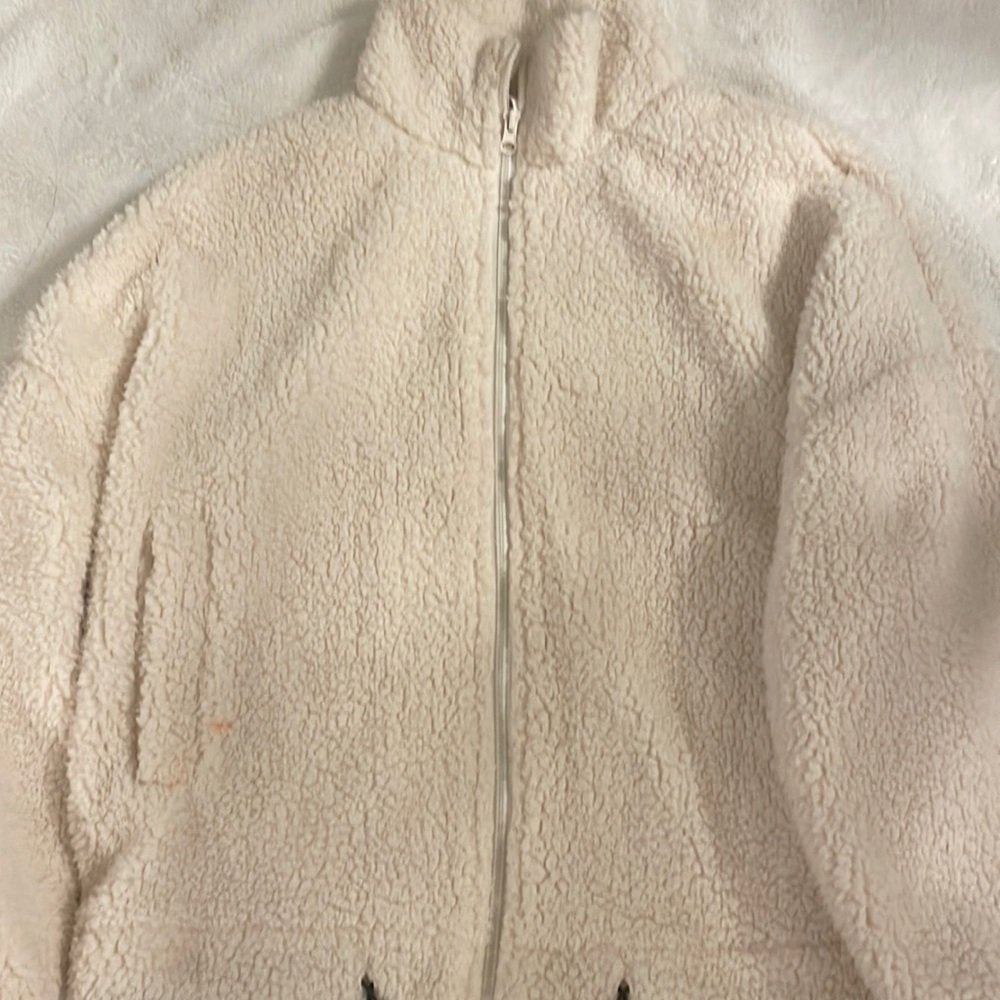 Whit fluffy jacket from No Boundaries in large (11-13).